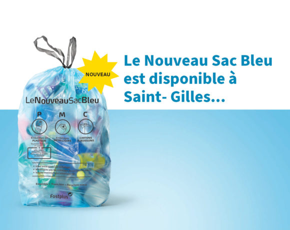 Le nouveau sac poubelle bleu à Saint-Gilles